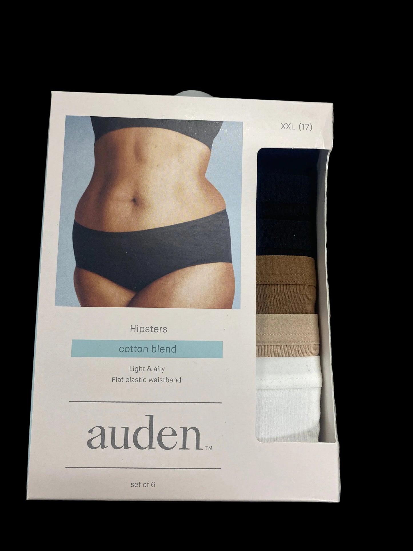 Women's 6pk Hipster Underwear - Auden™ Solid Mix XXL
