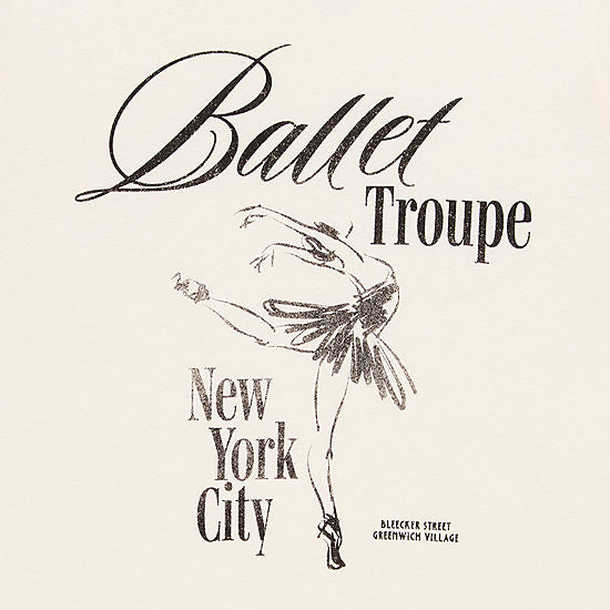 Women's NYC Ballet Short Sleeve Graphic T-Shirt - Whisper White - XL