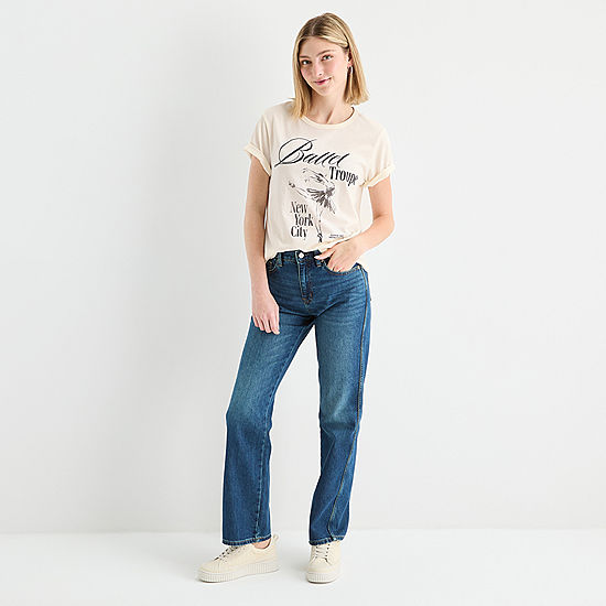 Women's NYC Ballet Short Sleeve Graphic T-Shirt - Whisper White - XL