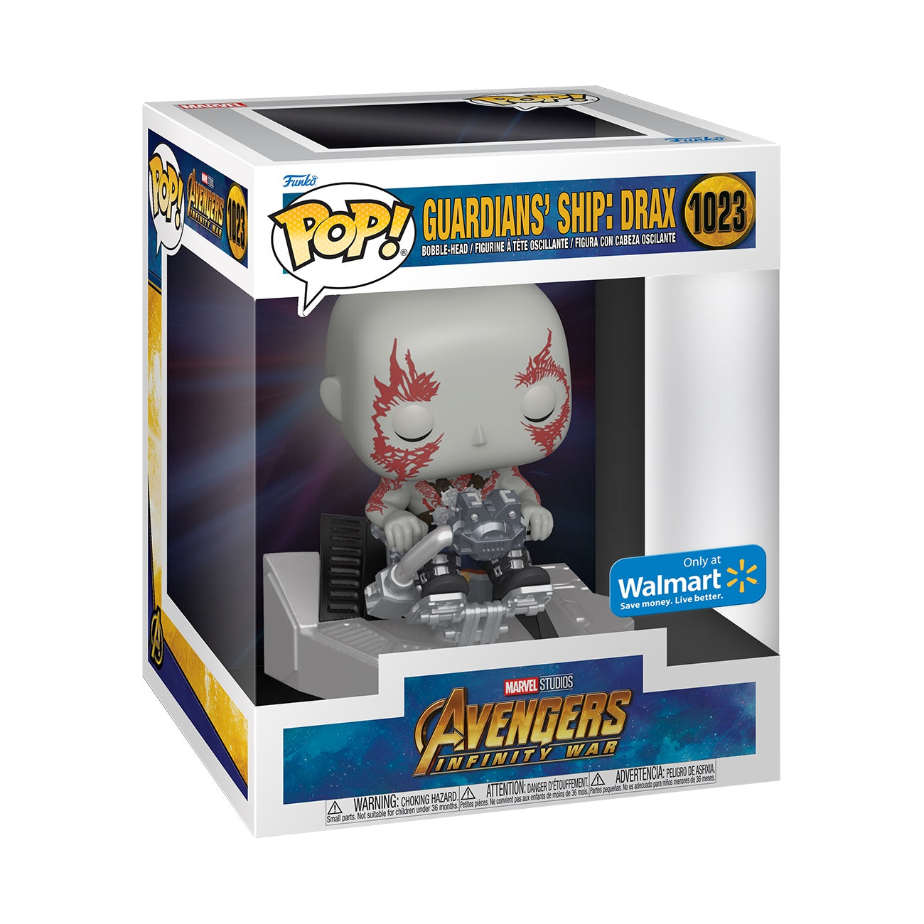 Funko Pop! Deluxe: Marvel - Guardians of the Galaxy - Drax in Guardian's Ship Vinyl Bobblehead (3 of 6 Figures) (Walmart Exclusive)