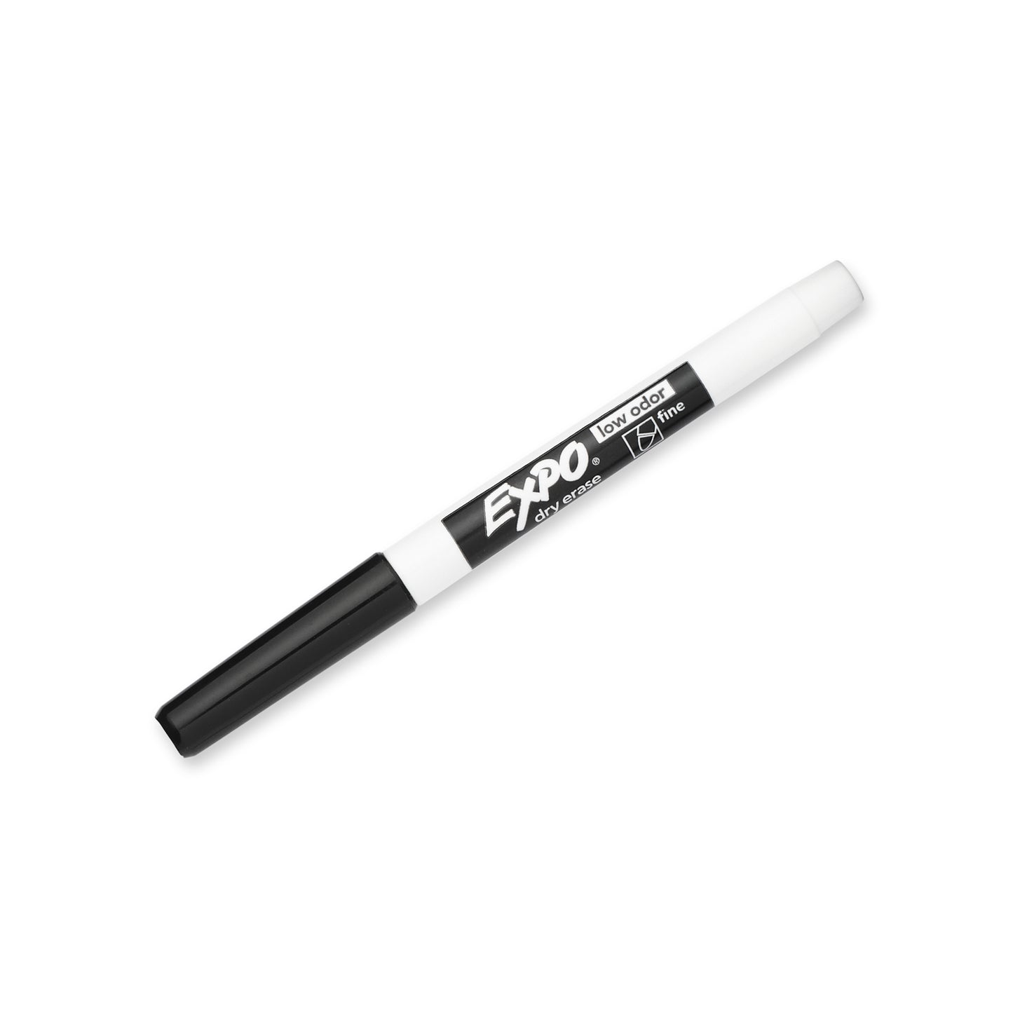 Expo Low Odor Dry Erase Markers, Fine Tip, Black, Includes 2 Bonus Markers, 6 Count