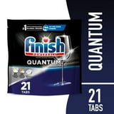 Finish Quantum Dishwasher Pods, No Pre-Rinse Dishwasher Detergent Tabs Soap, Advanced Clean, 21 Count