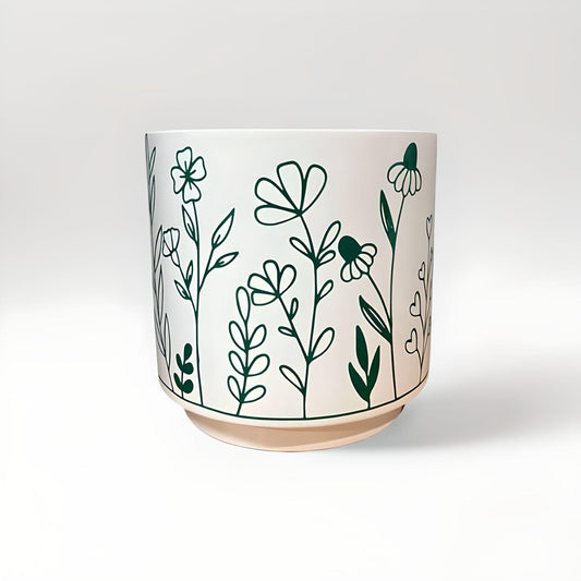 6 inch Decorated Flower Pot