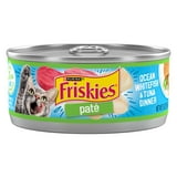 Purina Friskies Wet Cat Food Pate Ocean Whitefish and Tuna Dinner, 5.5 oz Can