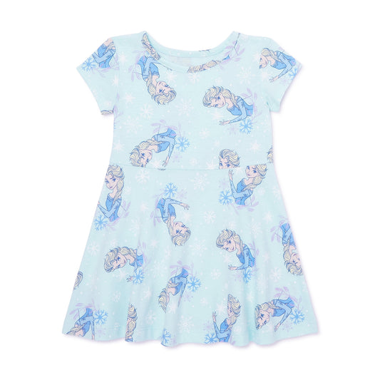 Frozen Toddler Girl Print Skater Dress