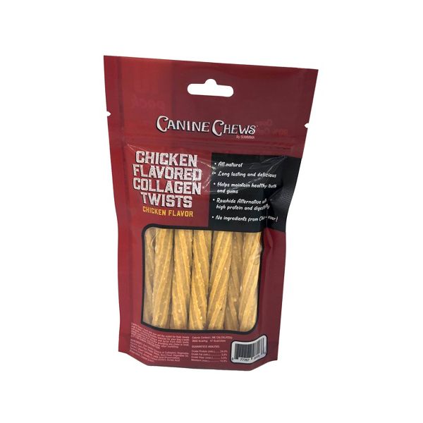 Canine Chews Collagen Twist All Ages Dog Treat with Chicken Flavor - 4.58oz