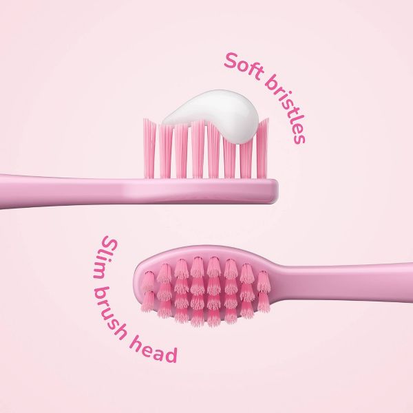 Ordo Sonic Kids Battery - Brush Heads - Squishmallows Auggie - 2pk - Pink