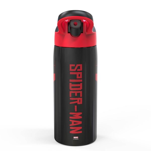 Zak Designs 19 fl oz Stainless Steel Vacuum Insulated Riverside Spider-Man Water Bottle: Kids & Boys Drinkware, Dishwasher-Safe