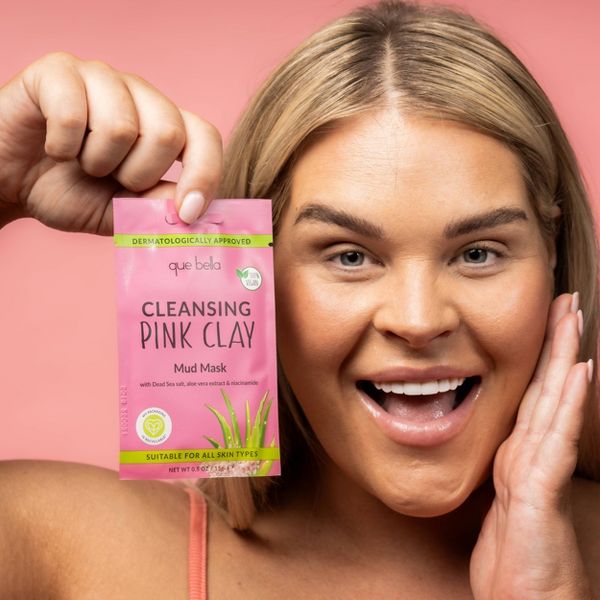 Que Bella Cleansing Pink Clay Mud Mask - 0.5oz