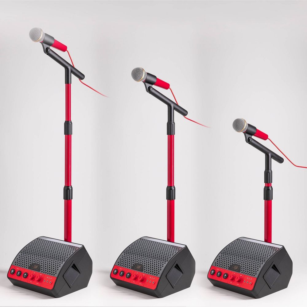 FAO Schwarz 45" from Ground Adjustable Microphone with Stand and Tablet Holder