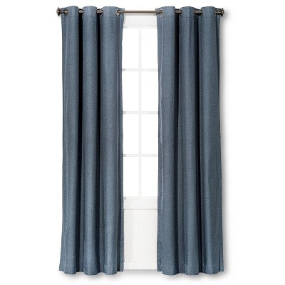 42"x63" Eclipse Blackout Windsor Window Curtain Panel Slate Gray: Thermal Insulated, Grommet Top, Modern Decor