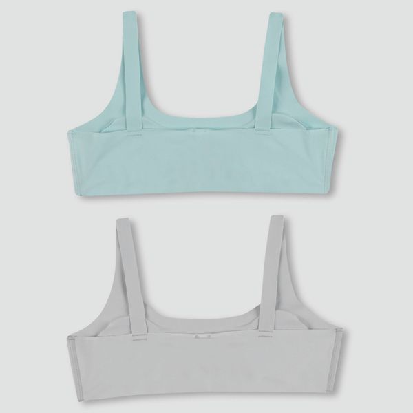 Hanes Girls' 2pk Bonded Comfort Bra - Size S