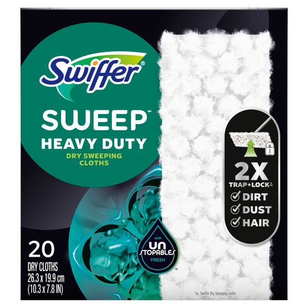 Swiffer Unstopables Fresh Heavy Duty Dry Cloths Refill - 20ct