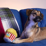 BARK Barkbuster Movie Night Buttered Chompcorn Dog Food Shaped Plush Toy - XS-M (0-50 lb.)