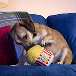 BARK Barkbuster Movie Night Buttered Chompcorn Dog Food Shaped Plush Toy - XS-M (0-50 lb.)