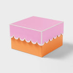 Small Die Cut Scalloped Edge Square Box - Spritz - (Case of 4)