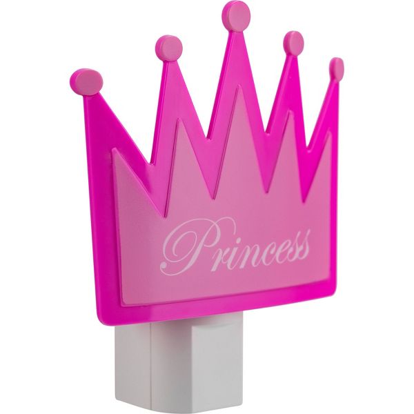 Energizer Princess Crown Light Sensing Night Light: LED Plug-In for Kids', Pink, Electric, All Ages