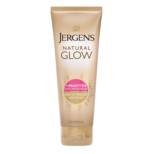 Jergens Natural Glow Daily Moisturizer Self Tanner Body Lotion Sunless Tanning - Fair to Medium 7.5 fl oz