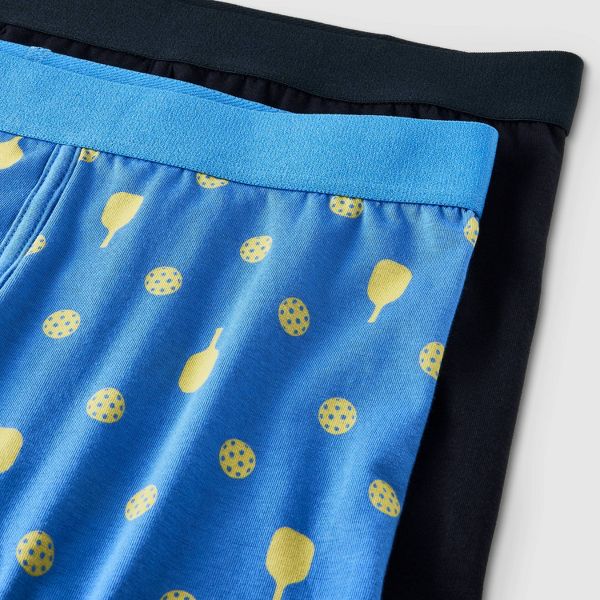 Men's Pickleball Print Boxer Briefs 2pk - Blue M - Goodfellow & Co™