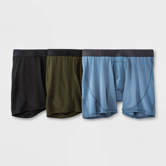 Men's Jersey Mesh Performance Boxer Briefs 3pk - M (32.5-34.5) - All in Motion™
