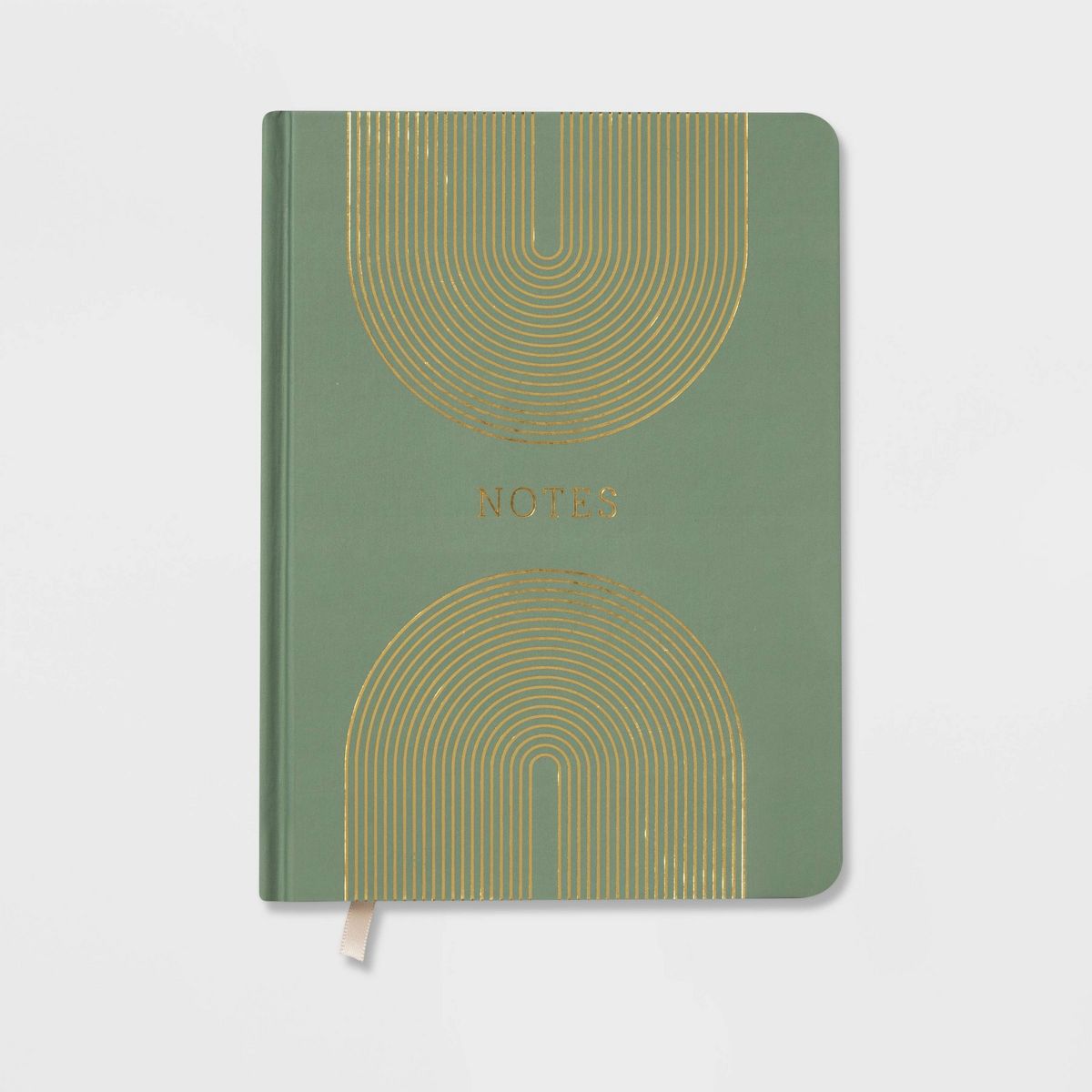 College Ruled Journal 7.75"x5.5" Modern Green - Threshold™: Multicolor Hard Cover, 240 Pages, Acid-Free, Rounded Corners