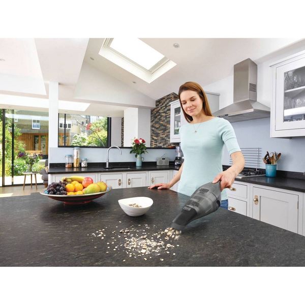 BLACK+DECKER Compact Lithium Handheld Vacuum - Gray HNVC220BCZ01: Cordless Dustbuster, Portable Car Vacuum, Rechargeable