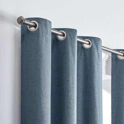 42"x63" Eclipse Blackout Windsor Window Curtain Panel Slate Gray: Thermal Insulated, Grommet Top, Modern Decor