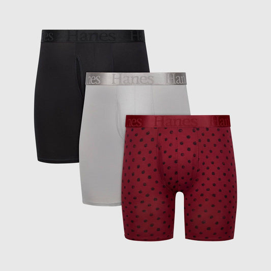Hanes Originals Premium Men's Super Soft 3pk Boxer Briefs - Bonus Pack 4