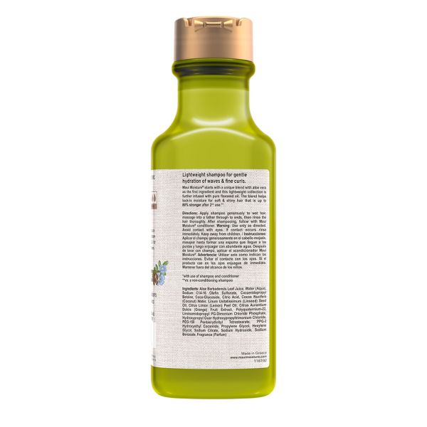 Maui Moisture Lightweight Curls + Flaxseed Shampoo, Paraben Free, Silicone Free - 13 fl oz