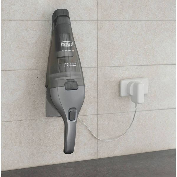 BLACK+DECKER Compact Lithium Handheld Vacuum - Gray HNVC220BCZ01: Cordless Dustbuster, Portable Car Vacuum, Rechargeable