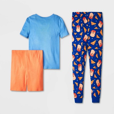 Boys' Squishmallows 3pc Pajama Set - Orange 8