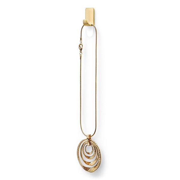 Command Small Sized Metallic Decorative Hooks Brass: Gold Wall Hooks, 0.5 lb Capacity, 4 Pack