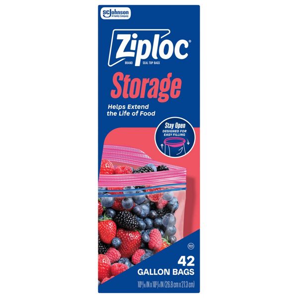 Ziploc Storage Gallon Bags 42 Count