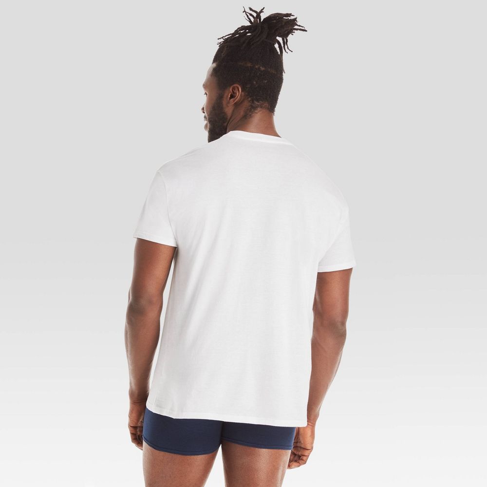 Hanes Premium Men's Short Sleeve V-Neck T-Shirt 5pk - White, Medium