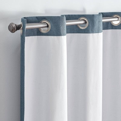 42"x63" Eclipse Blackout Windsor Window Curtain Panel Slate Gray: Thermal Insulated, Grommet Top, Modern Decor