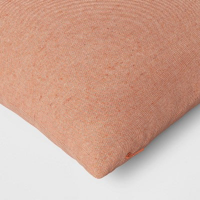 2pk Reversible Woven Cotton/Polyester Square Throw Pillow Covers Rust - Room Essentials: Indoor Decorative, Jacquard Weave, Zippered