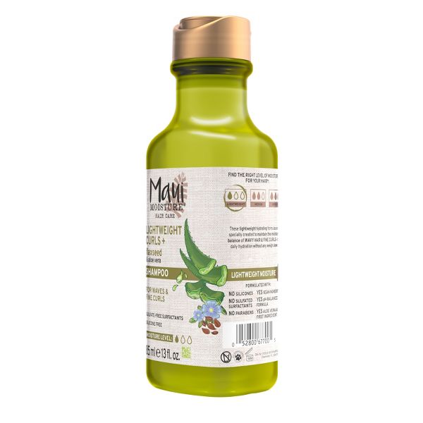 Maui Moisture Lightweight Curls + Flaxseed Shampoo, Paraben Free, Silicone Free - 13 fl oz
