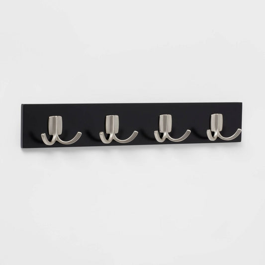 Modern Octopus 4 Rail Nickel Hooks Black - Brightroom™