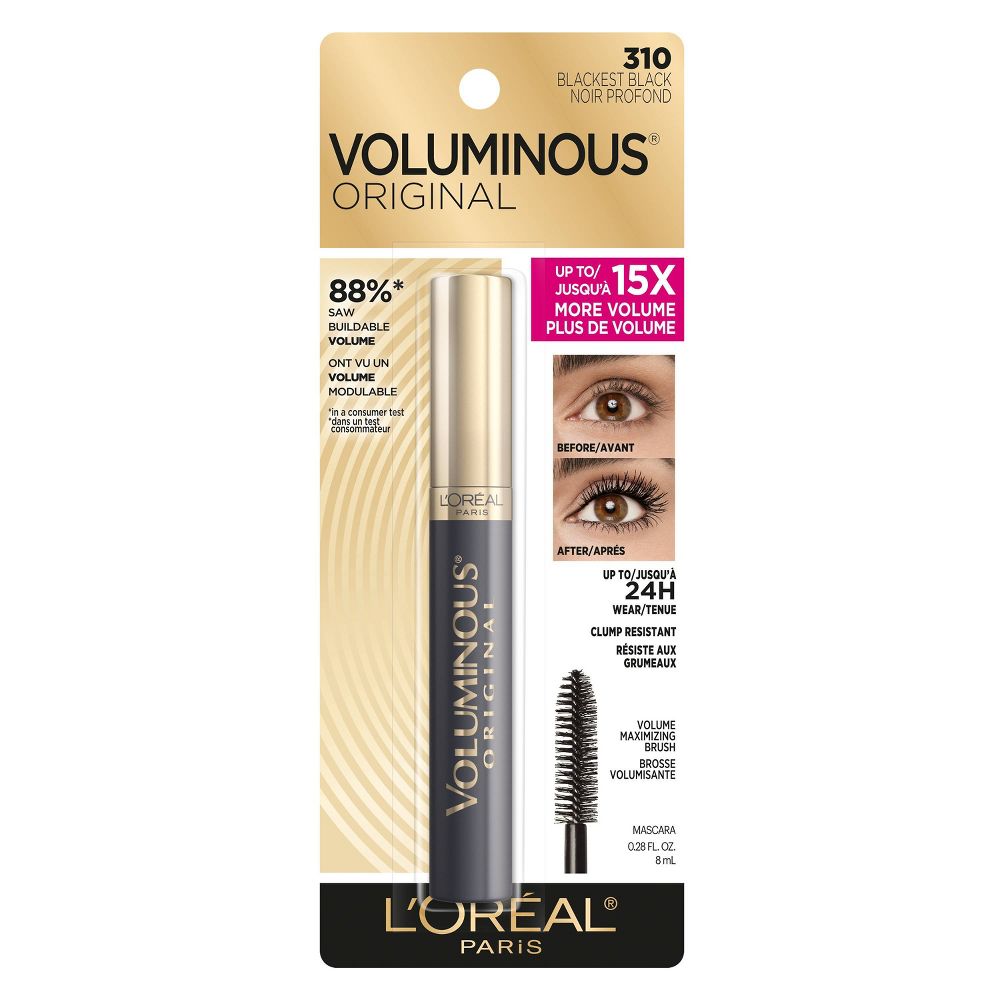 L'Oreal Paris Voluminous Mascara - 0.28 fl oz - Blackest Black