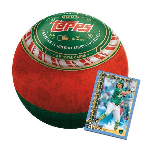 2025 Topps MLB Holiday Baseball Trading Card Tin