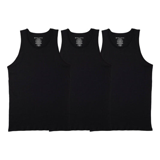 Pair of Thieves Men's 3pk SuperiAir Cotton Tank Top - Black L: Tagless, Crew Neck, Jersey Fabric