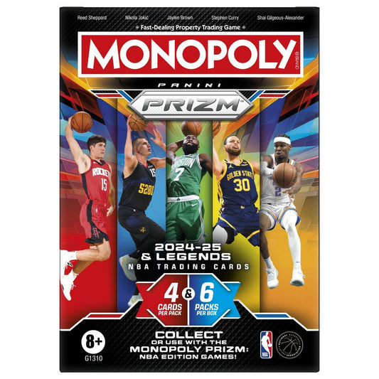 Monopoly Panini Prizm: 2024-25 NBA Basketball Trading Cards Booster Box