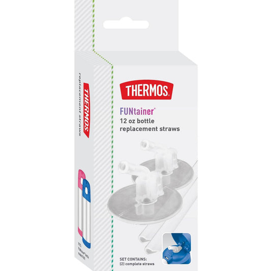 Thermos 12oz Water Bottle Replacement Straws (2) Complete Straws