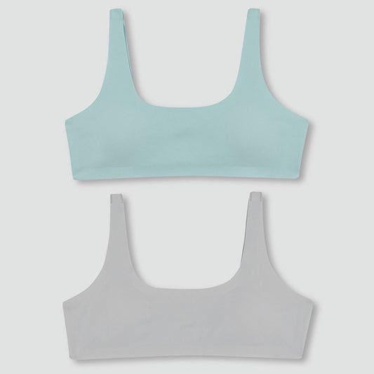 Hanes Girls' 2pk Bonded Comfort Bra - Size S