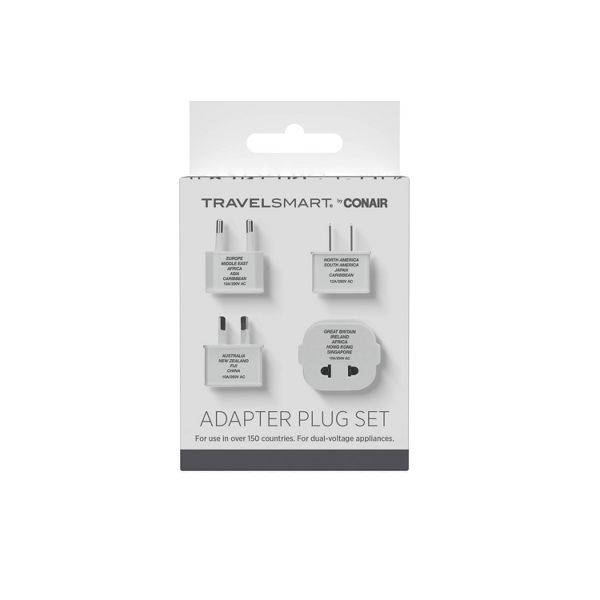 Travel Smart Polarized 12W Power Adapter Plug 4pc Set