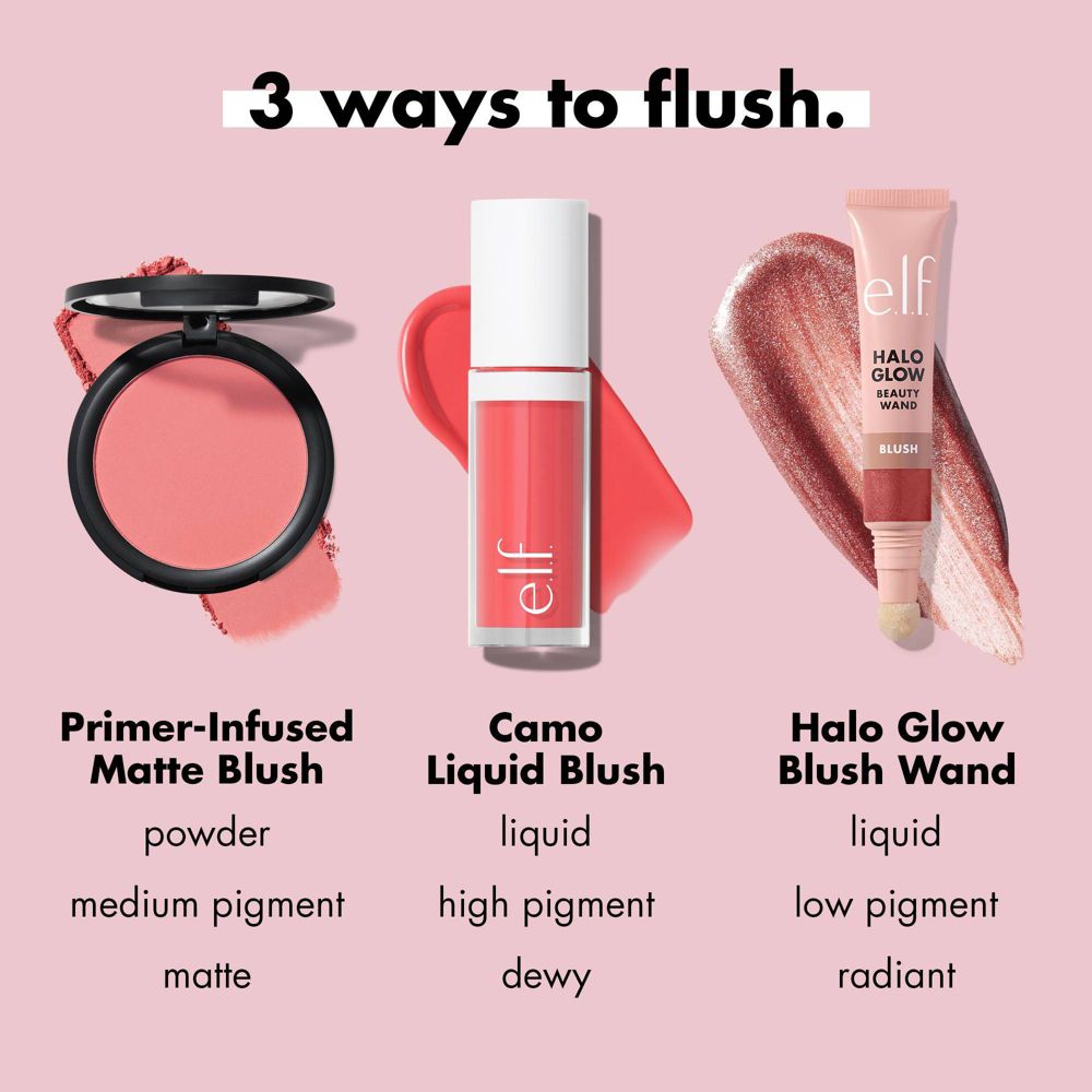 e.l.f. Primer-Infused Matte Blush - 0.35oz, Always Crushing