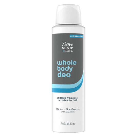 Dove Men+Care Whole Body Deodorant Spray Marine + Blue Cypress - Aluminum-Free 4oz