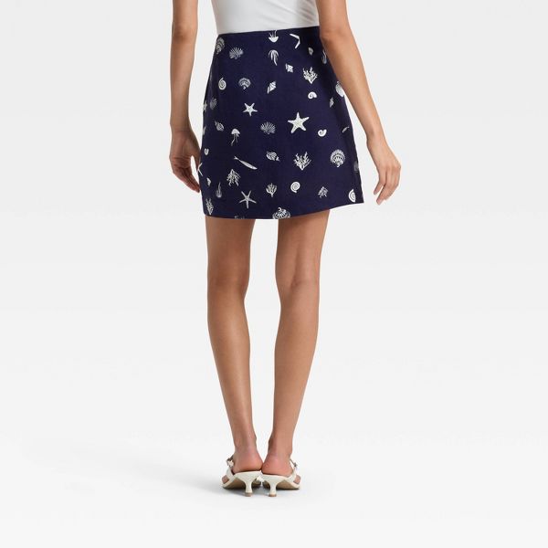 Women's Linen Blend Skort - A New Day™ - Size 2
