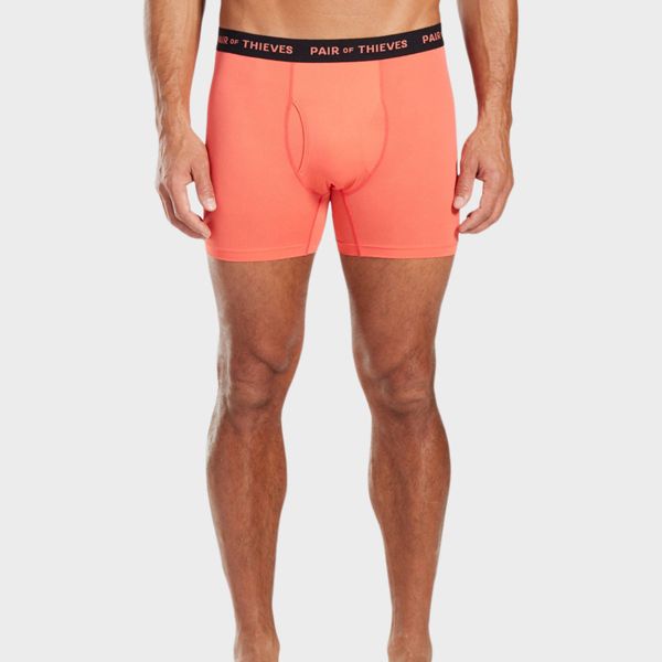Pair of Thieves Men's 2pk Super Fit Boxer Briefs - Large - Coral Pink