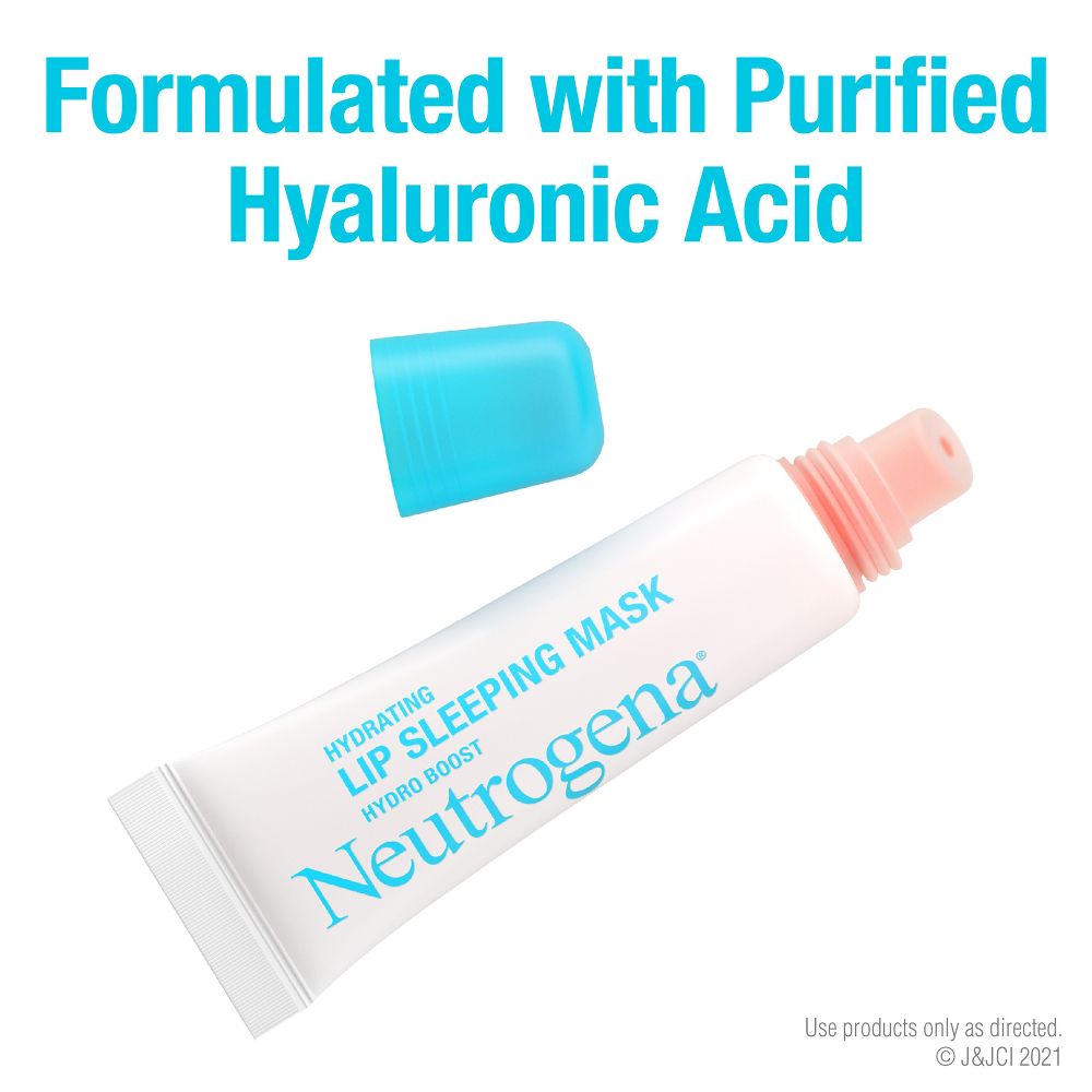 Neutrogena Hydro Boost Hydrating Lip Sleeping Mask with Hyaluronic Acid, Clear Overnight & Daily Moisturizing Treatment for Very Dry Lips - 0.35oz